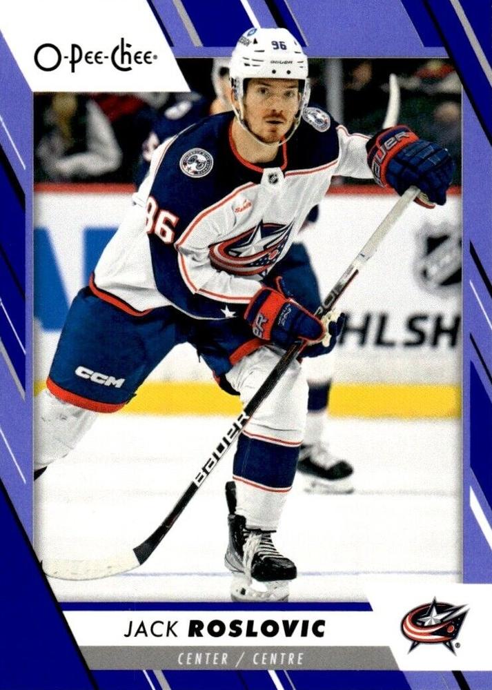 Jack Roslovic #41 Columbus Blue Jackets | 2023-24 O-Pee-Chee Blue Border