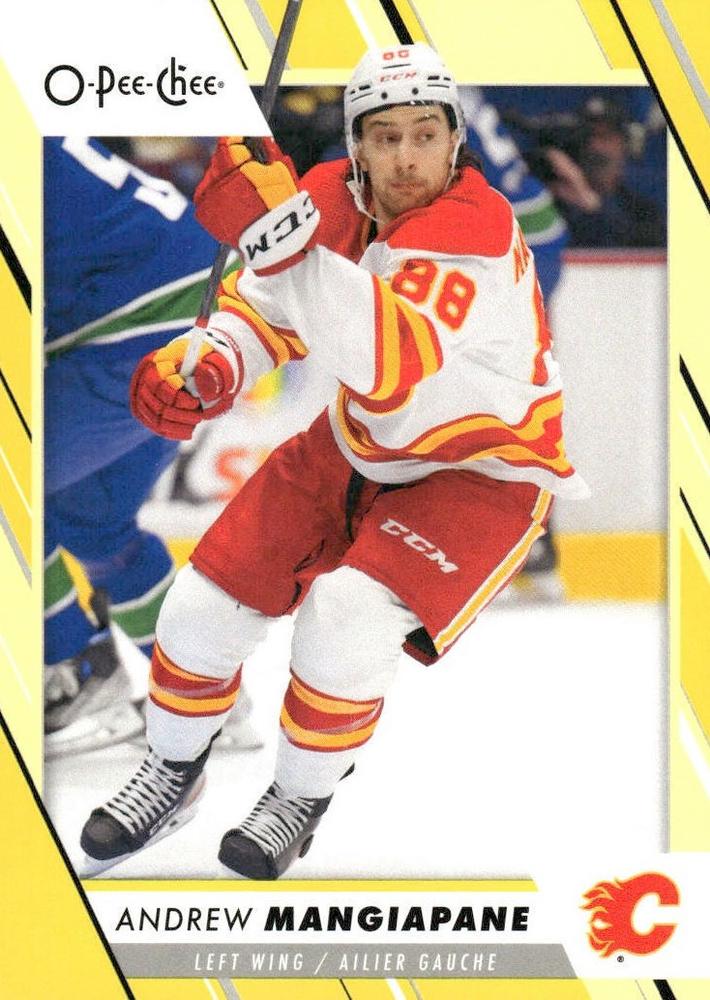Andrew Mangiapane #420 Calgary Flames | 2023-24 O-Pee-Chee Yellow Border