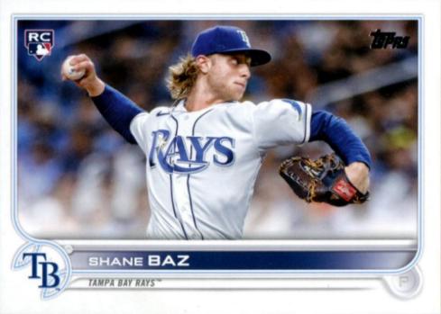 Shane Baz #421 Tampa Bay Rays (Horizontal, pitching) | 2022 Topps