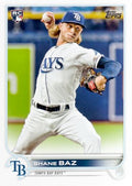 Shane Baz #421 Tampa Bay Rays (Factory set, white outline around RC logo) | 2022 Topps