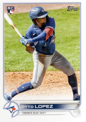 Otto Lopez #422 Toronto Blue Jays (Factory set, white outline around RC logo) | 2022 Topps