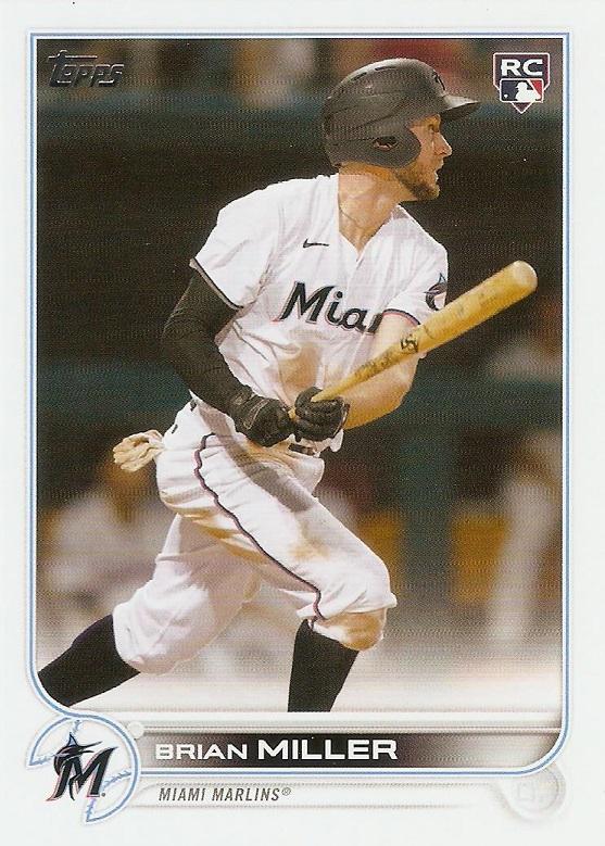 Brian Miller #425 Miami Marlins (Factory set, white outline around RC logo) | 2022 Topps