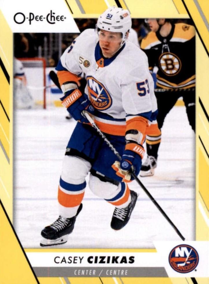Casey Cizikas #427 New York Islanders | 2023-24 O-Pee-Chee Yellow Border