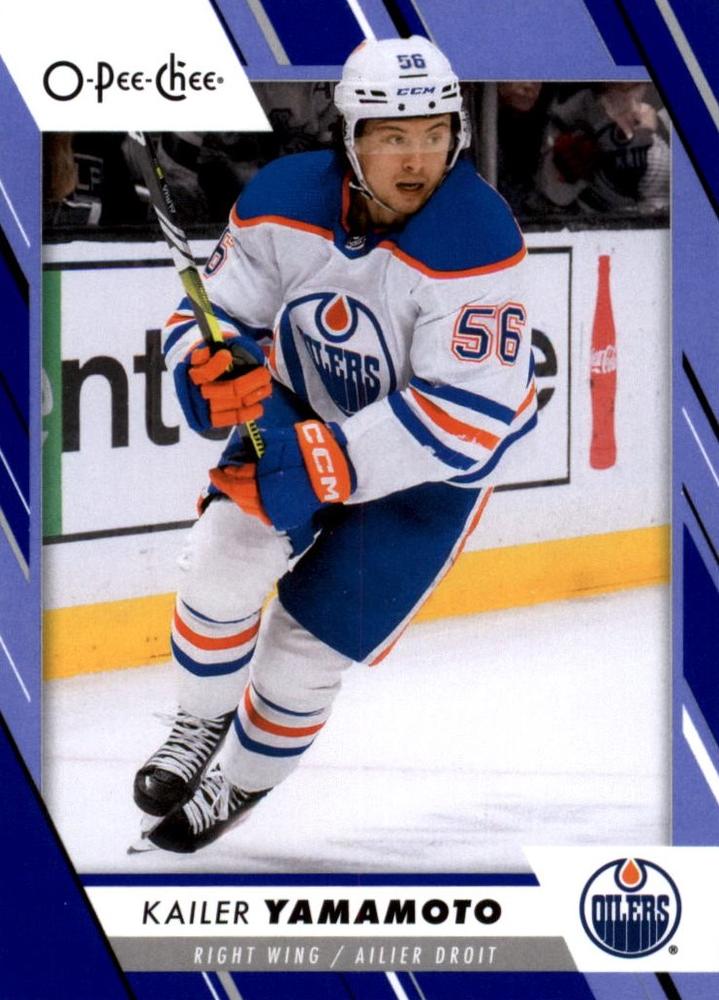 Kailer Yamamoto #430 Edmonton Oilers | 2023-24 O-Pee-Chee Blue Border