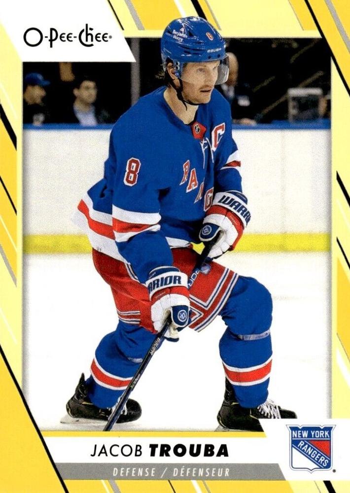 Jacob Trouba #431 New York Rangers | 2023-24 O-Pee-Chee Yellow Border