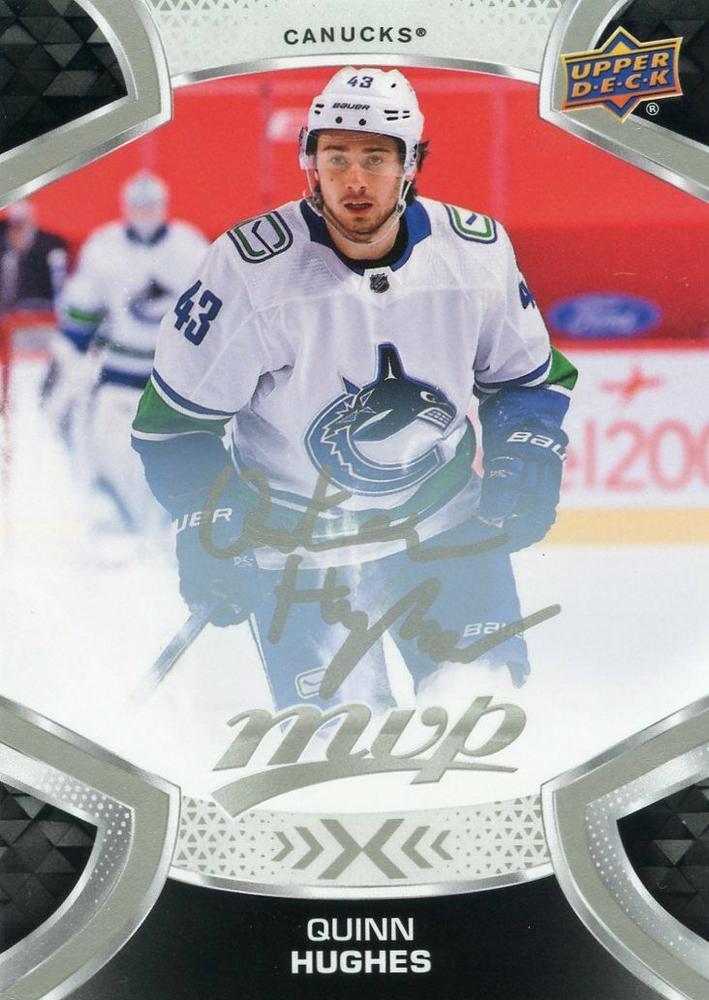 Quinn Hughes #43 Vancouver Canucks | 2021-22 Upper Deck MVP Silver Script