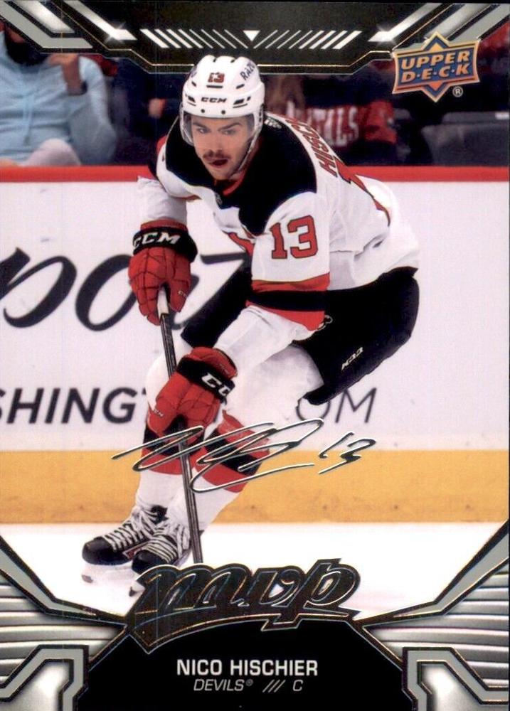 Nico Hischier #43 New Jersey Devils | 2022-23 Upper Deck MVP Silver Script