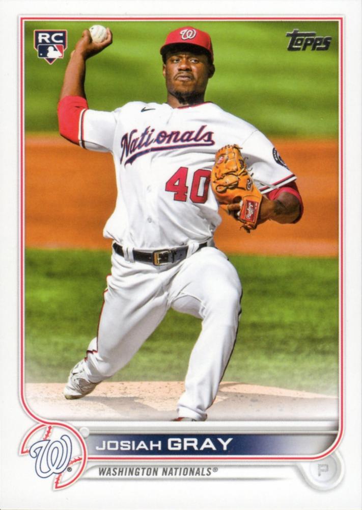 Josiah Gray #43 Washington Nationals (Factory set, Large RC logo) | 2022 Topps