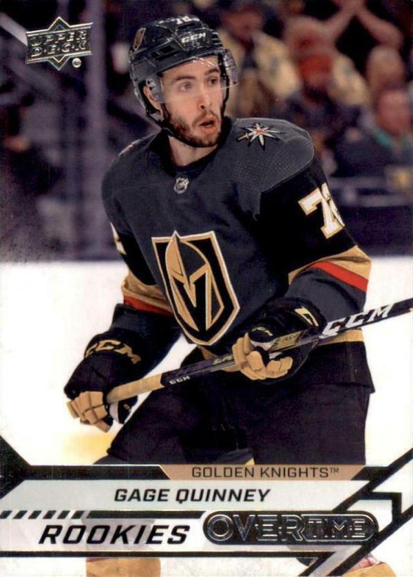 Gage Quinney #44 Vegas Golden Knights | 2020-21 Upper Deck Overtime