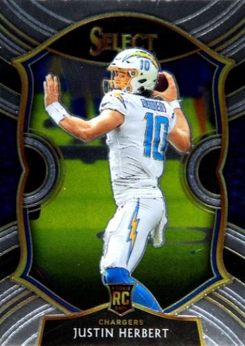 Justin Herbert #44 Los Angeles Chargers | 2020 Panini Select |  | NFL Football