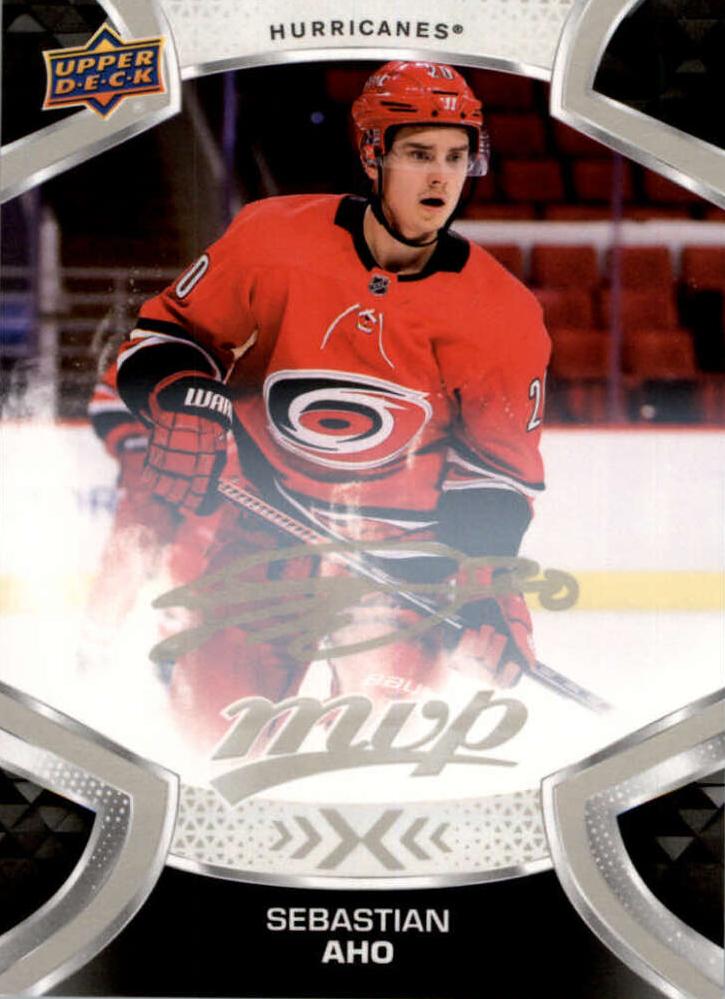 Sebastian Aho #44 Carolina Hurricanes | 2021-22 Upper Deck MVP Silver Script