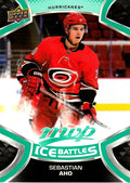 Sebastian Aho #44 Carolina Hurricanes | 2021-22 Upper Deck MVP Ice Battles
