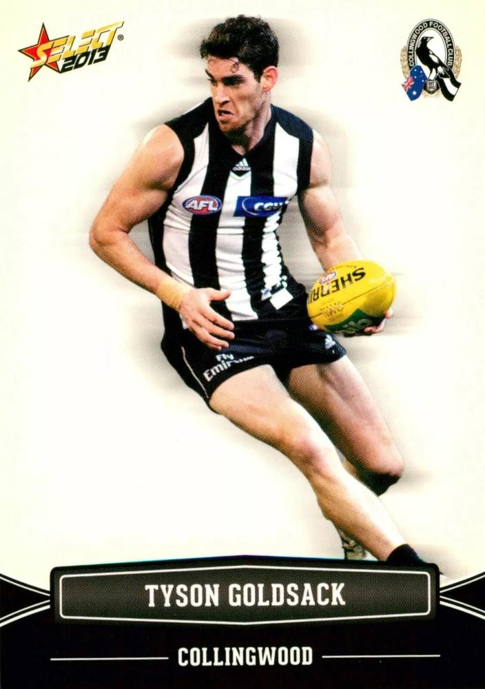 Tyson Goldsack #45 Collingwood Magpies | 2013 Select AFL Champions