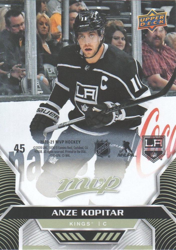 Anze Kopitar #45 Los Angeles Kings | 2020-21 Upper Deck MVP Puzzle Backs