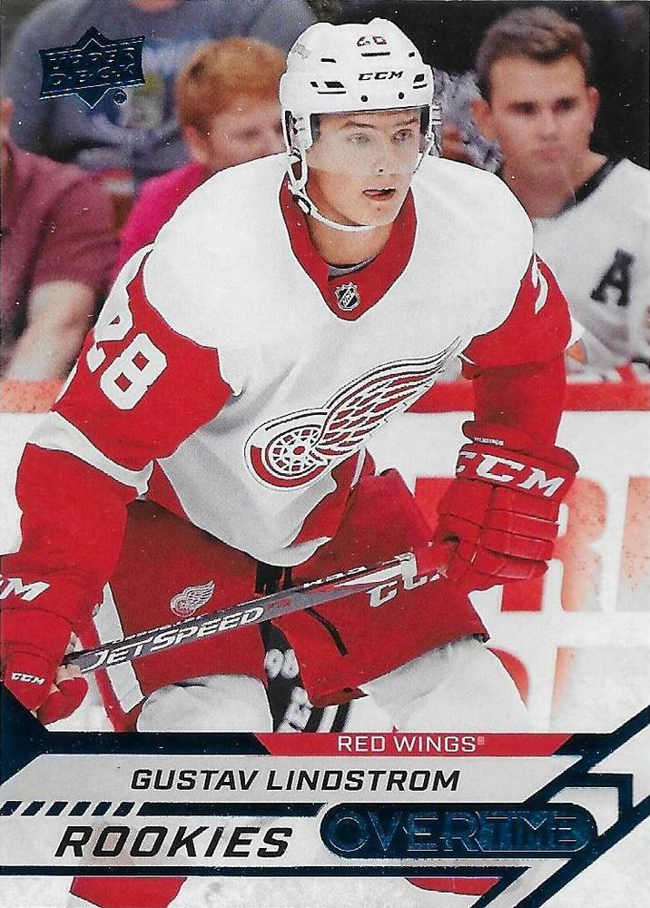 Gustav Lindstrom #45 Detroit Red Wings | 2020-21 Upper Deck Overtime Blue Foil
