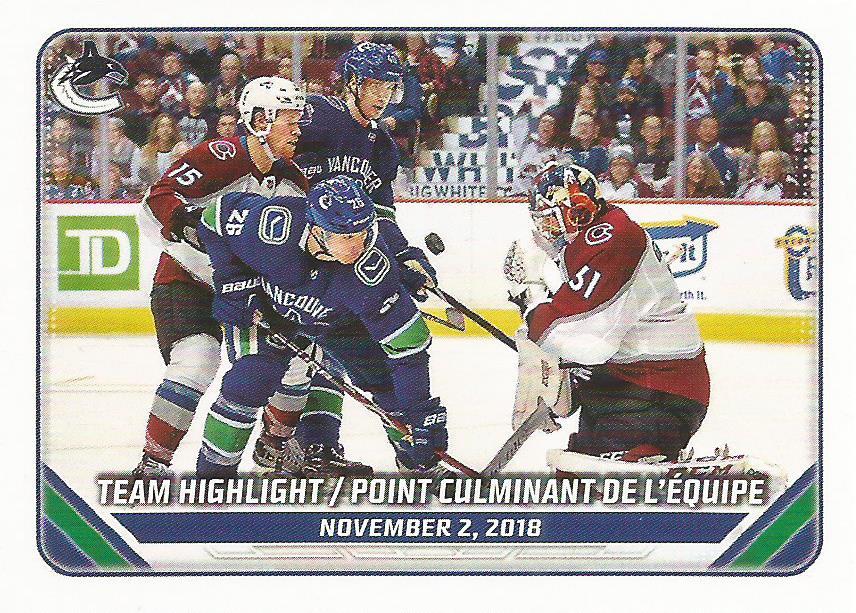2018/19 Team Highlight #461 | 2019-20 Topps NHL Sticker Collection