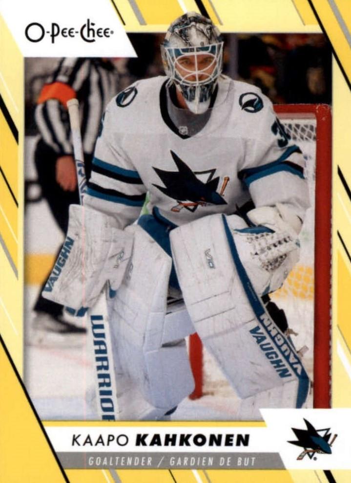 Kaapo Kahkonen #479 San Jose Sharks | 2023-24 O-Pee-Chee Yellow Border