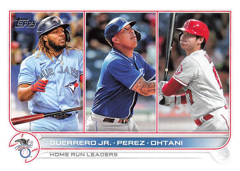 AL HR Leaders (Vladimir Guerrero Jr. / Salvador Perez / Shohei Ohtani) #48 Multi-Team | 2022 Topps