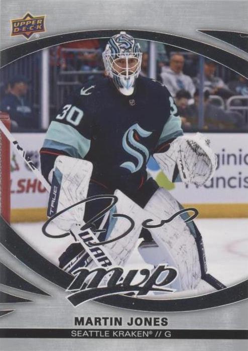 Martin Jones #48 Seattle Kraken | 2023-24 Upper Deck MVP Silver Script