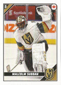 Malcolm Subban #490 Vegas Golden Knights | 2019-20 Topps NHL Sticker Collection