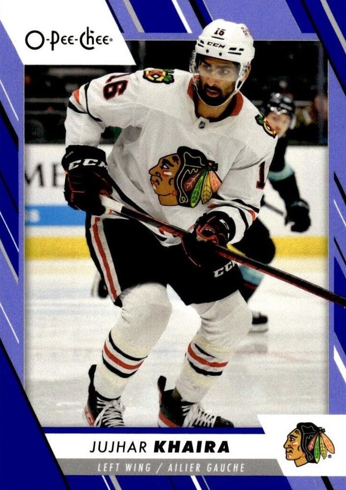 Jujhar Khaira #499 Chicago Blackhawks | 2023-24 O-Pee-Chee Blue Border