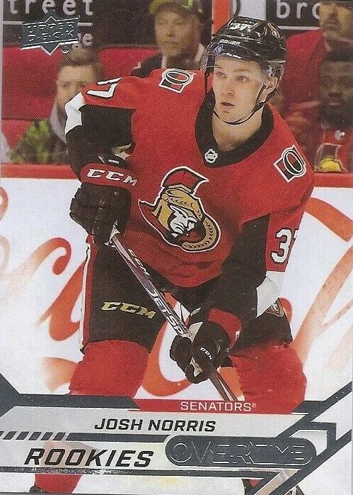 Josh Norris #49 Ottawa Senators | 2020-21 Upper Deck Overtime