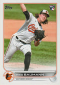 Mike Baumann #502 Baltimore Orioles (Factory set, white outline around RC logo) | 2022 Topps