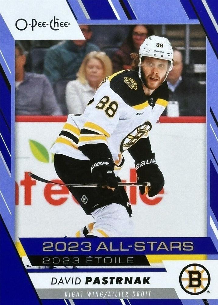 David Pastrnak #505 Boston Bruins | 2023-24 O-Pee-Chee Blue Border