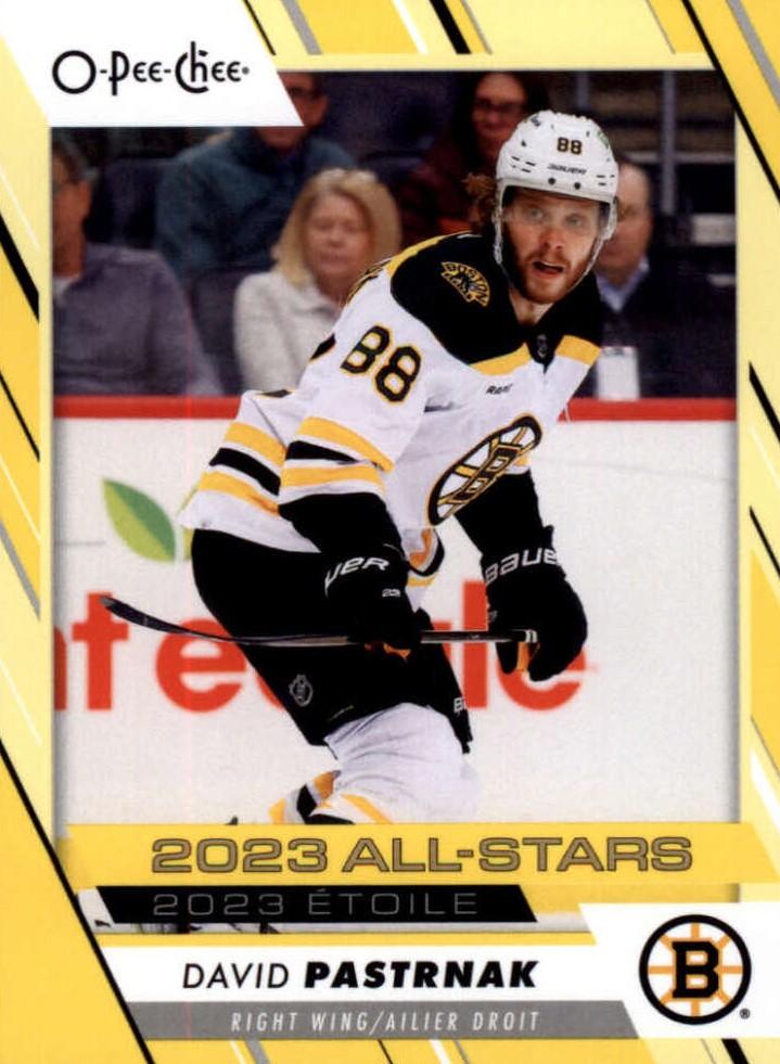 David Pastrnak #505 Boston Bruins | 2023-24 O-Pee-Chee Yellow Border