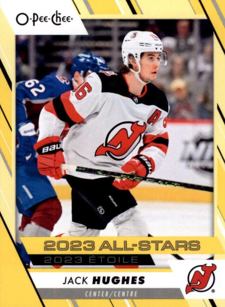 Jack Hughes #506 New Jersey Devils | 2023-24 O-Pee-Chee Yellow Border