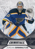 Jordan Binnington #50 St. Louis Blues | 2021-22 Upper Deck Credentials