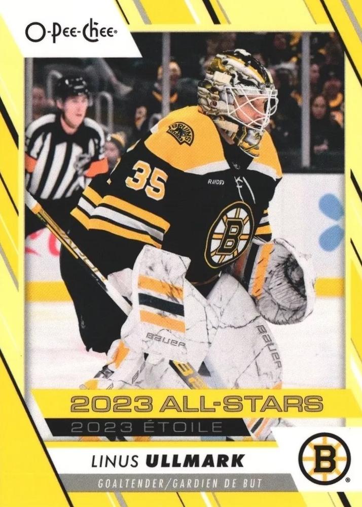 Linus Ullmark #513 Boston Bruins | 2023-24 O-Pee-Chee Yellow Border