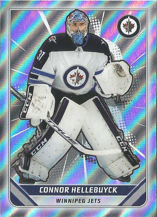 Connor Hellebuyck FOIL #515 Winnipeg Jets | 2019-20 Topps NHL Sticker Collection