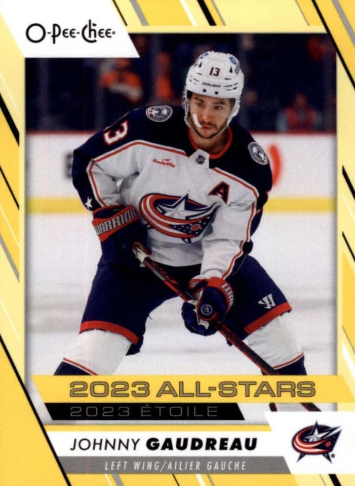 Johnny Gaudreau #516 Columbus Blue Jackets | 2023-24 O-Pee-Chee Yellow Border
