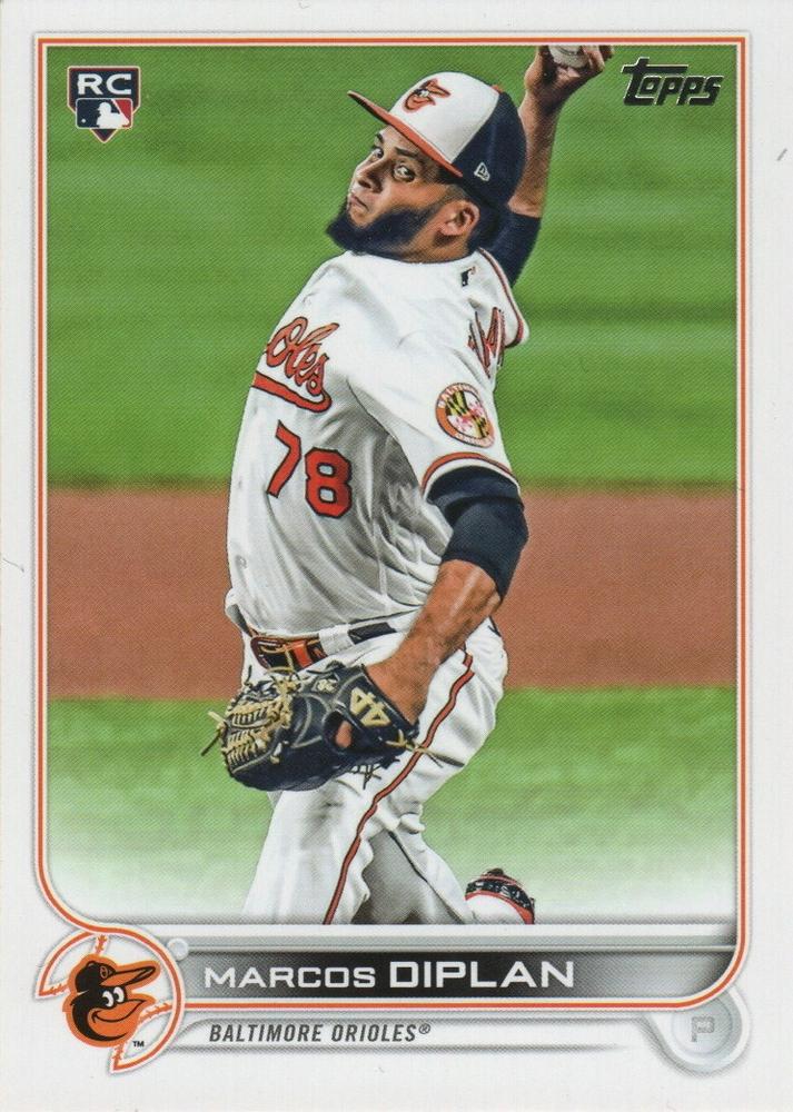 Marcos Diplan #517 Baltimore Orioles (Factory set, white outline around RC logo) | 2022 Topps