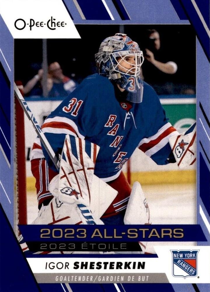 Igor Shesterkin #519 New York Rangers | 2023-24 O-Pee-Chee Blue Border