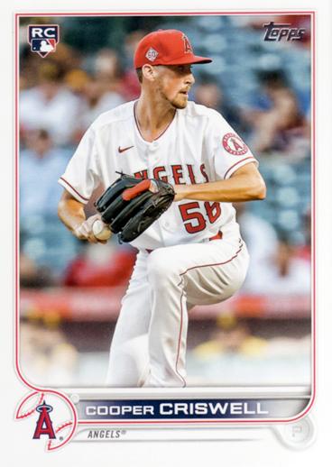 Cooper Criswell #521 Los Angeles Angels (Factory set, white outline around RC logo) | 2022 Topps