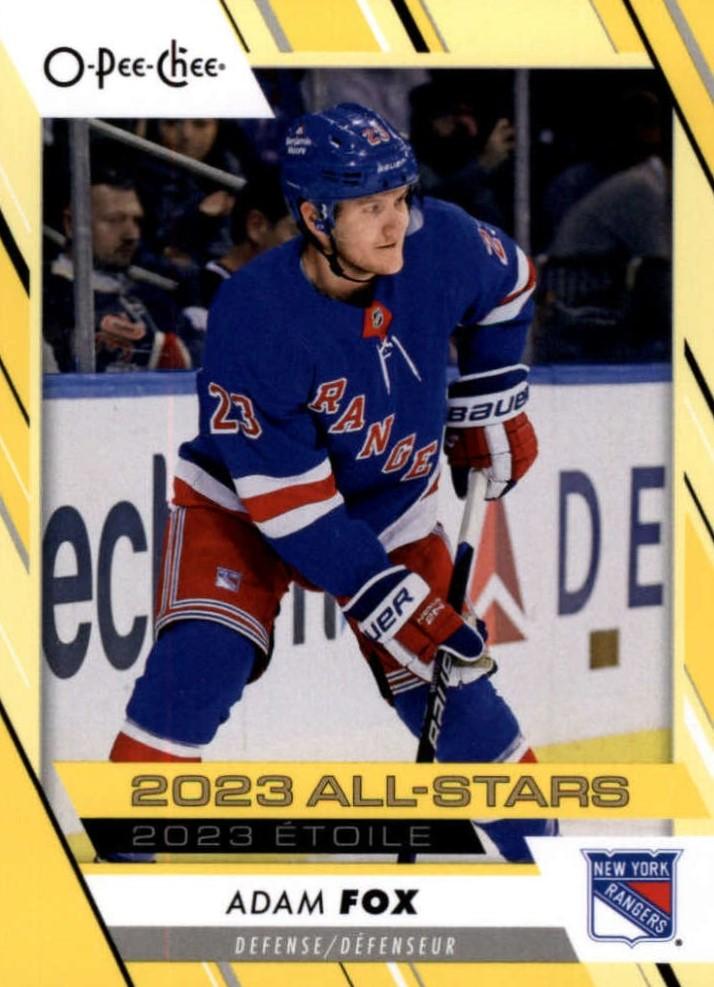 Adam Fox #521 New York Rangers | 2023-24 O-Pee-Chee Yellow Border
