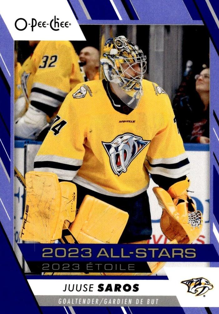 Juuse Saros #524 Nashville Predators | 2023-24 O-Pee-Chee Blue Border
