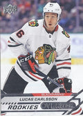 Lucas Carlsson #52 Chicago Blackhawks | 2020-21 Upper Deck Overtime
