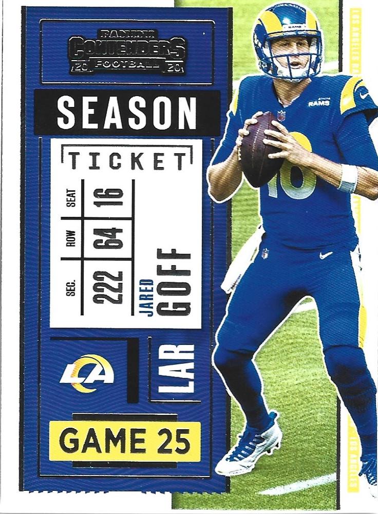 Jared Goff #52 Los Angeles Rams | 2020 Panini Contenders |  | NFL Football