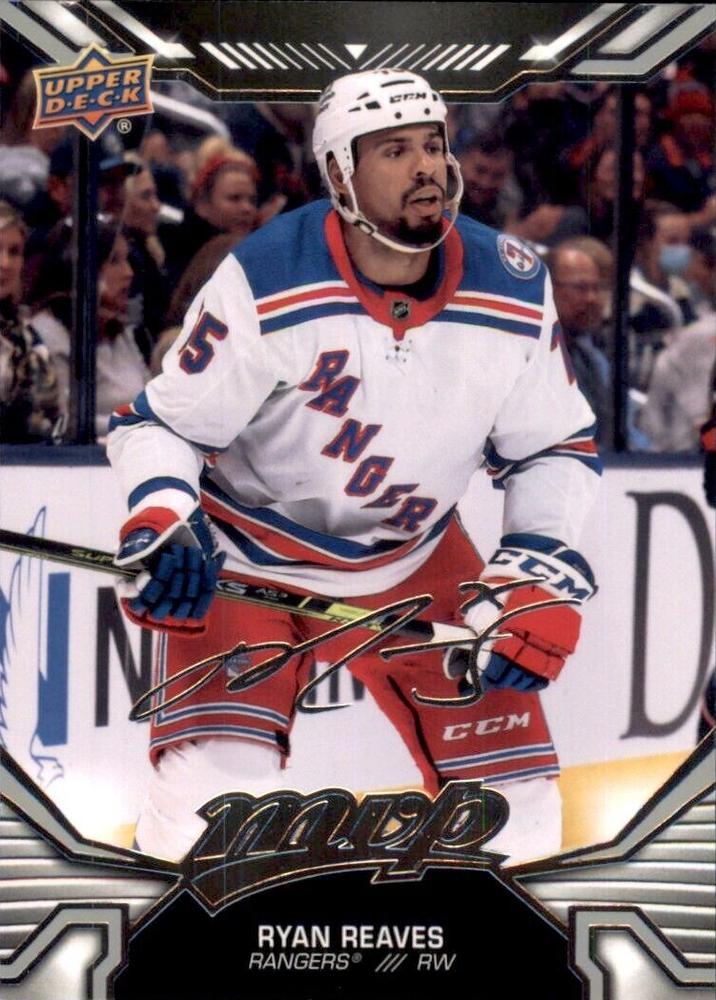 Ryan Reaves #52 New York Rangers | 2022-23 Upper Deck MVP Silver Script