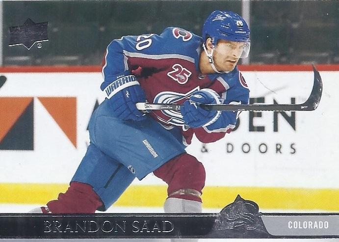 Brandon Saad #531 Colorado Avalanche | 2020-21 Upper Deck