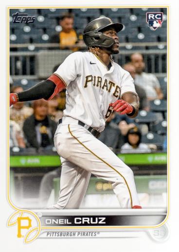 Oneil Cruz #537 Pittsburgh Pirates (Factory set, white outline around RC logo) | 2022 Topps
