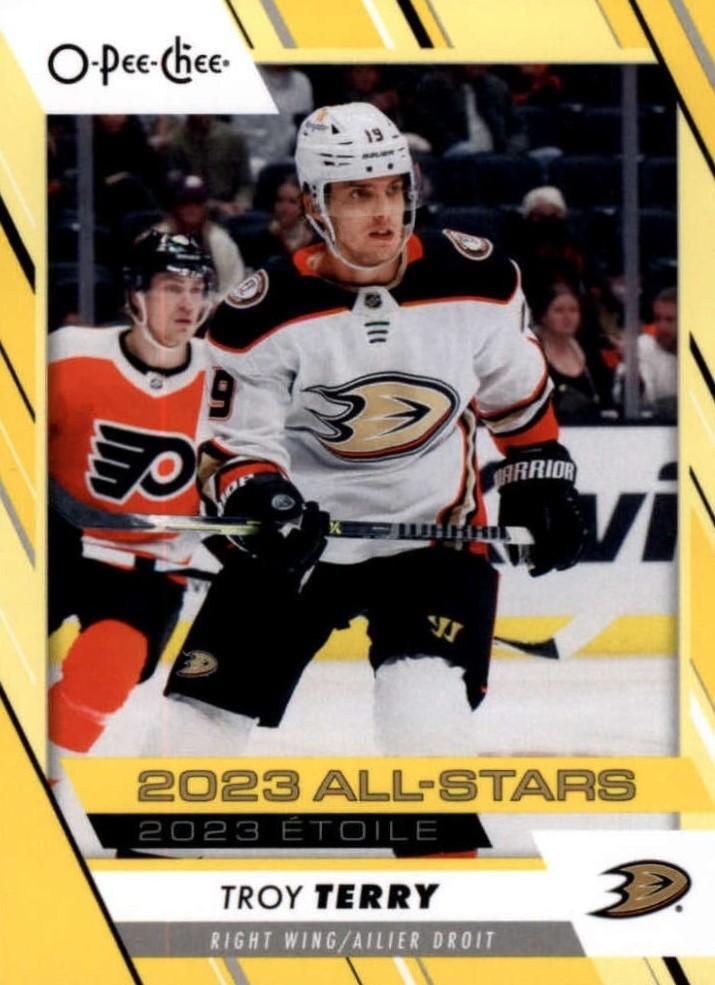 Troy Terry #537 Anaheim Ducks | 2023-24 O-Pee-Chee Yellow Border
