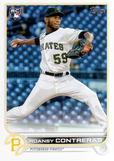 Roansy Contreras #543 Pittsburgh Pirates (Factory set, white outline around RC logo) | 2022 Topps