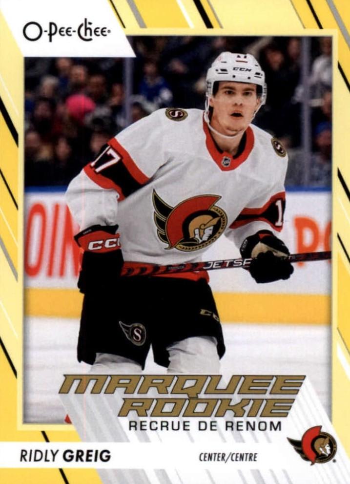 Ridly Greig #543 Ottawa Senators | 2023-24 O-Pee-Chee Yellow Border