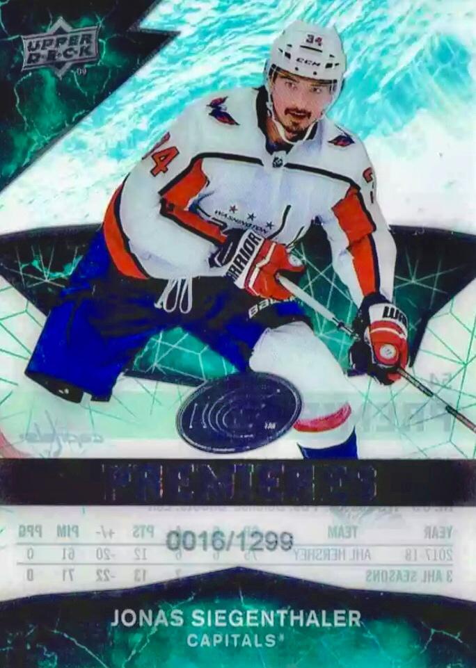 Jonas Siegenthaler #54 Washington Capitals | 2018-19 Upper Deck Ice