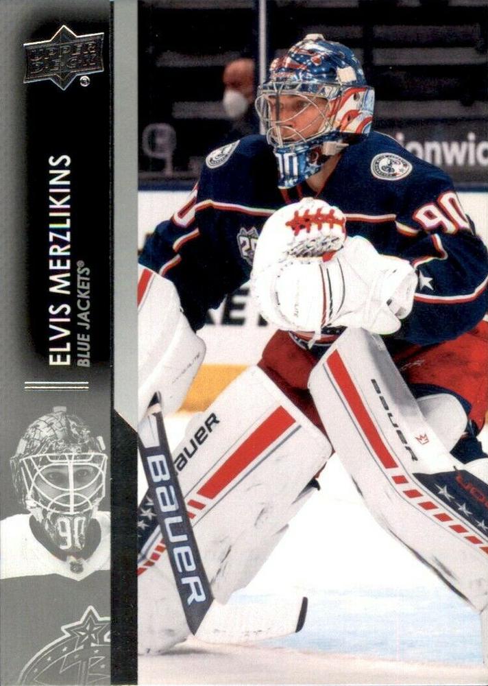 Elvis Merzlikins #54 Columbus Blue Jackets | 2021-22 Upper Deck