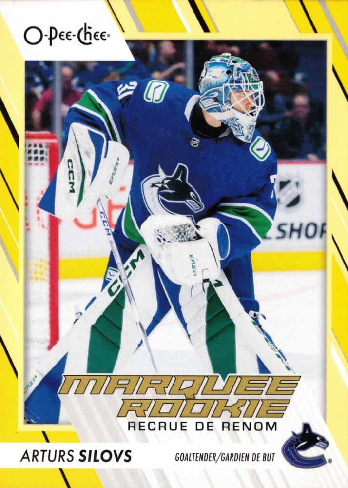 Arturs Silovs #559 Vancouver Canucks | 2023-24 O-Pee-Chee Yellow Border